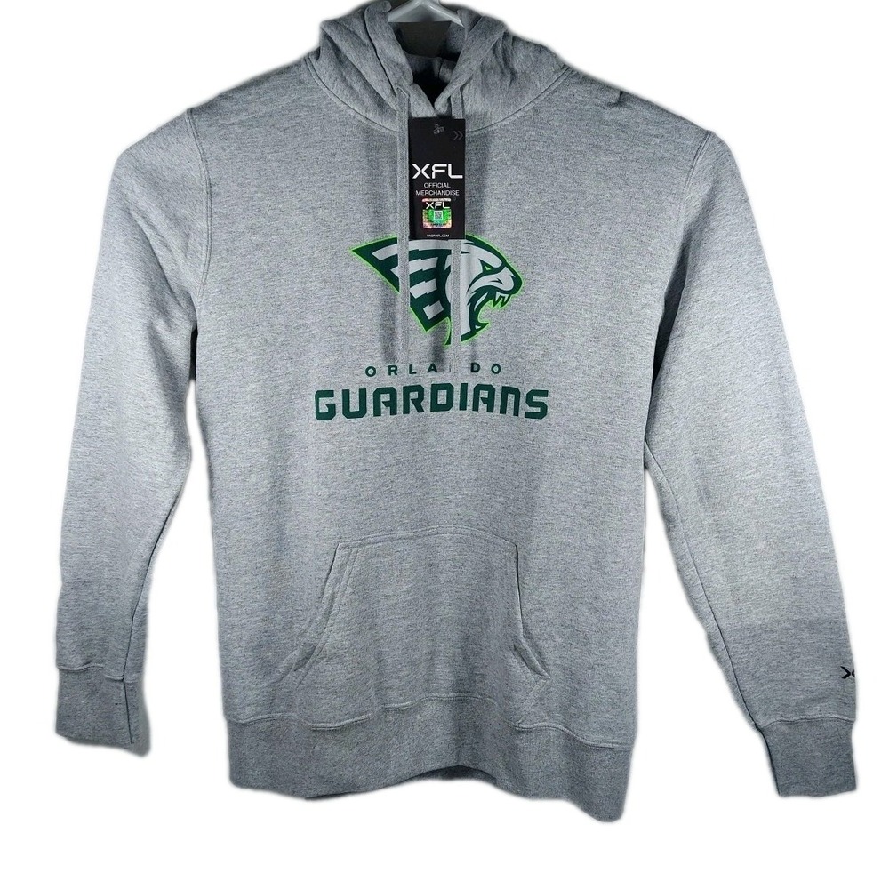 XFL Women's Size L - Orlando Guardians Lockup Logo Grey Hoodie